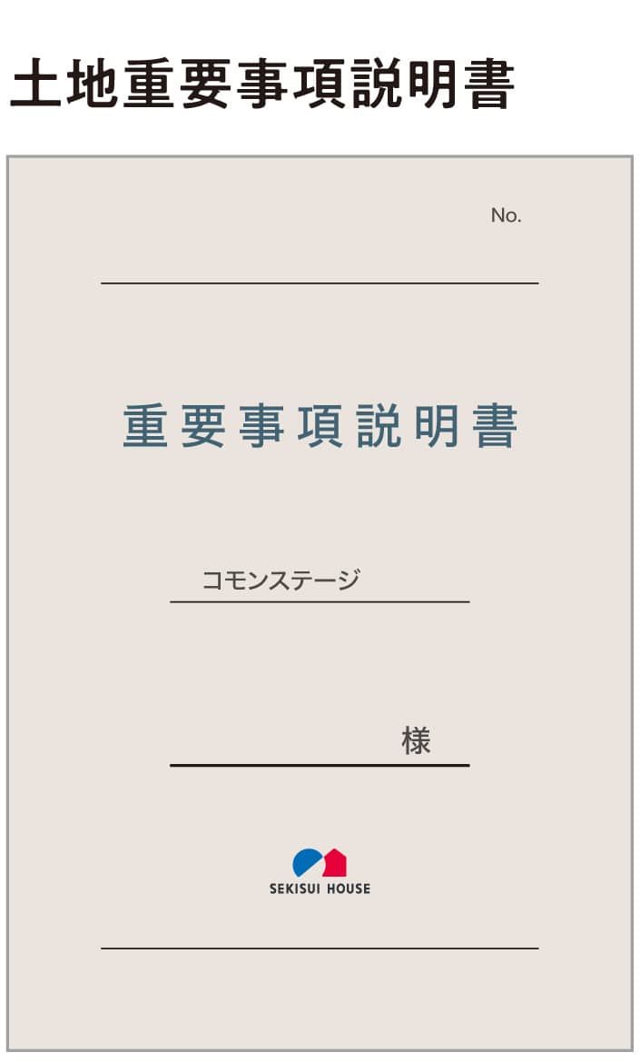 土地重要事項説明書