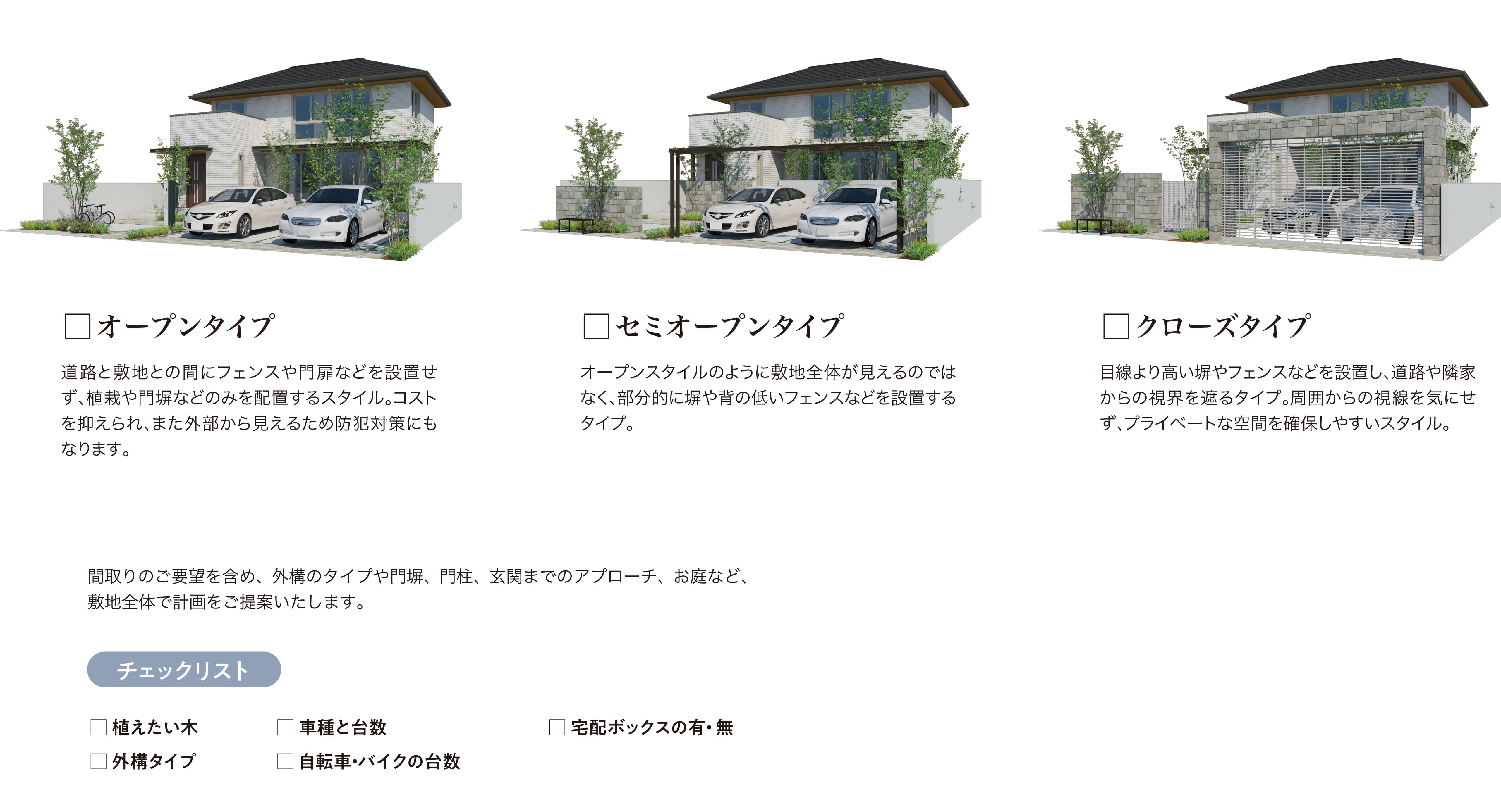 外構のタイプ