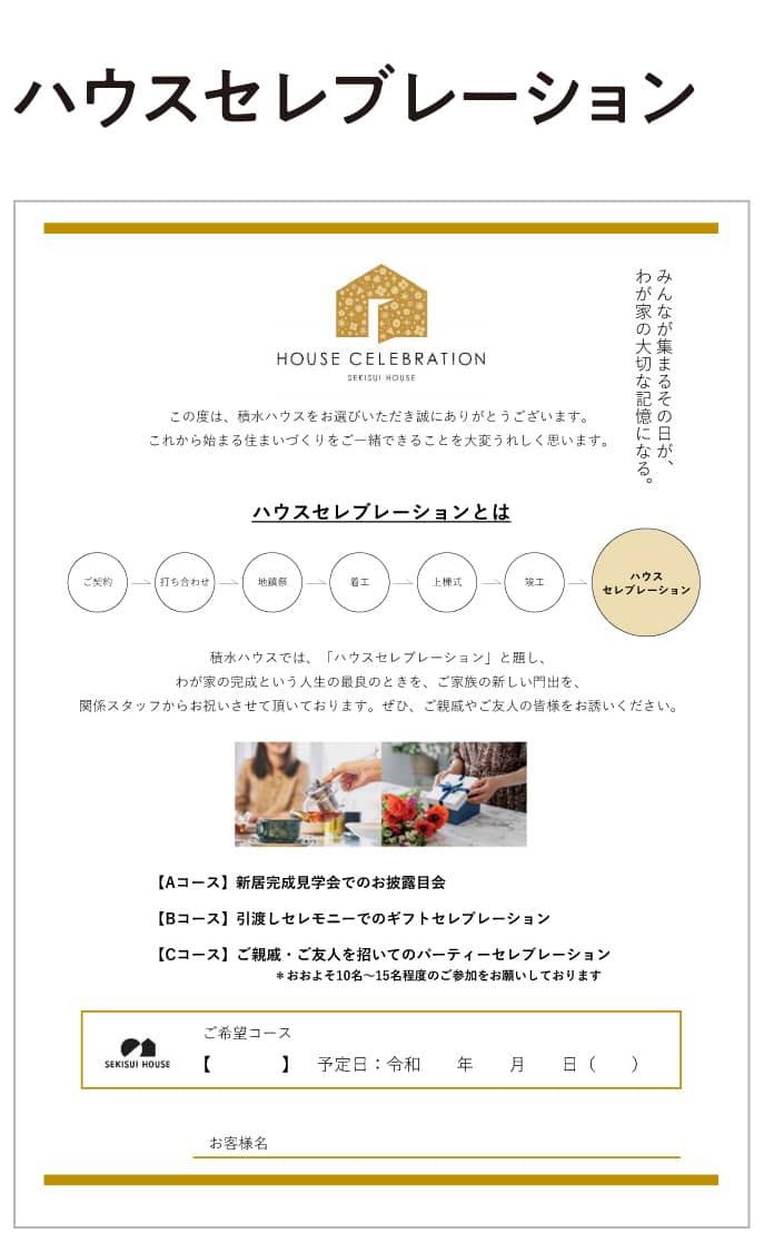 ハウスセレブレーション